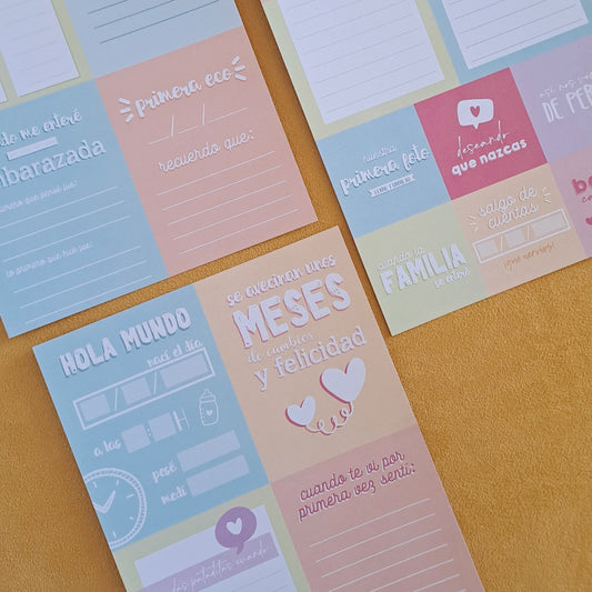 PACK 6 TARJETAS DULCE ESPERA (REEDICIÓN) - PEQUEÑO TIPI - SCRAPBOOKING