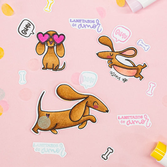 PACK 2 SELLOS: GUAU Y MIAU - SCRAPBOOKING