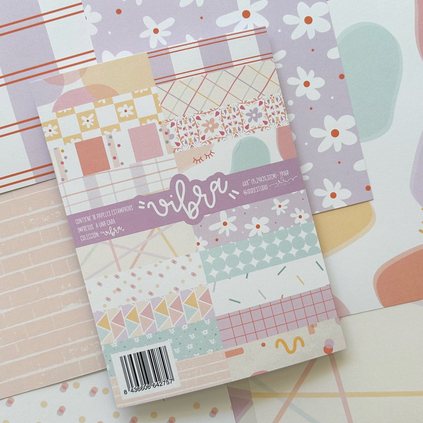 KIT 20 PAPELES VIBRA 6X8" - SCRAPBOOKING