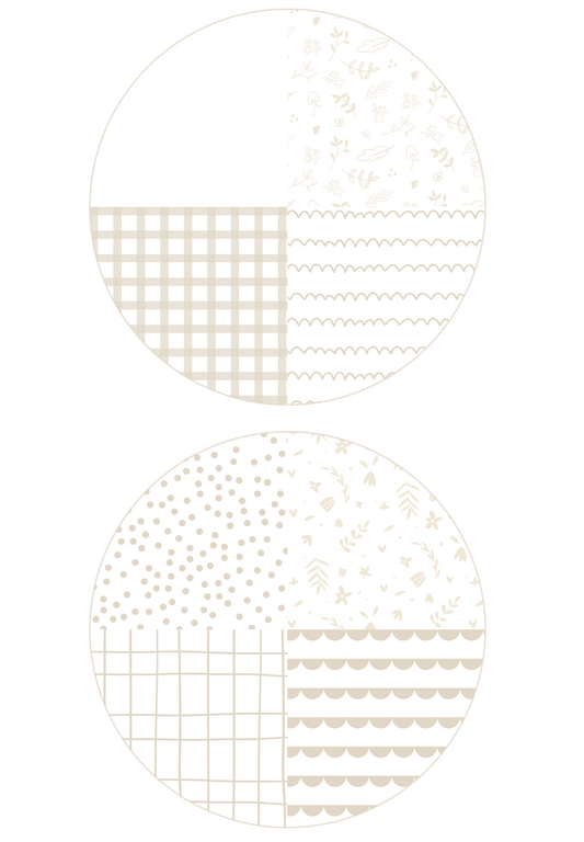 KIT 2 VELLUMS MINI CREMA 6X8"- BBC Y EVENTOS - COLEC. INFINITA - SCRAPBOOKING