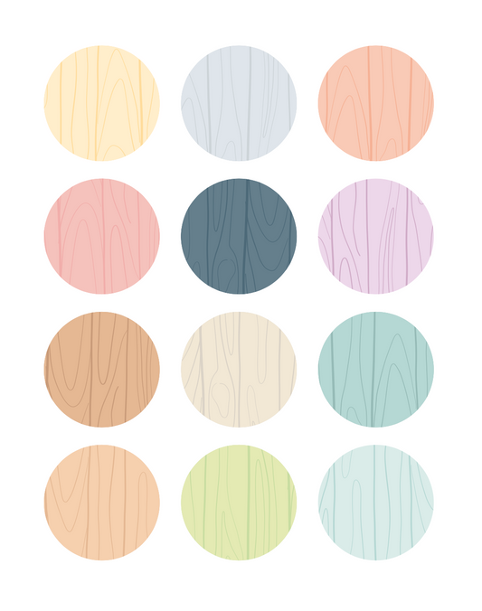 PAPELES MINI ESTAMPADOS MADERA - PEQUEÑO TIPI - COLEC. INFINITA - SCRAPBOOKING