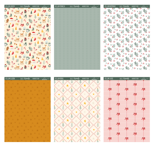 PACK 6 VELLUMS FRANELA - SCRAPBOOKING