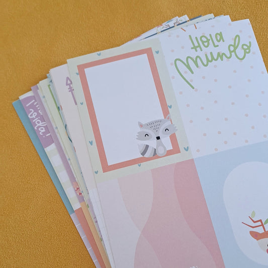 PACK 58 TARJETAS PEQUEÑO TIPI - SCRAPBOOKING