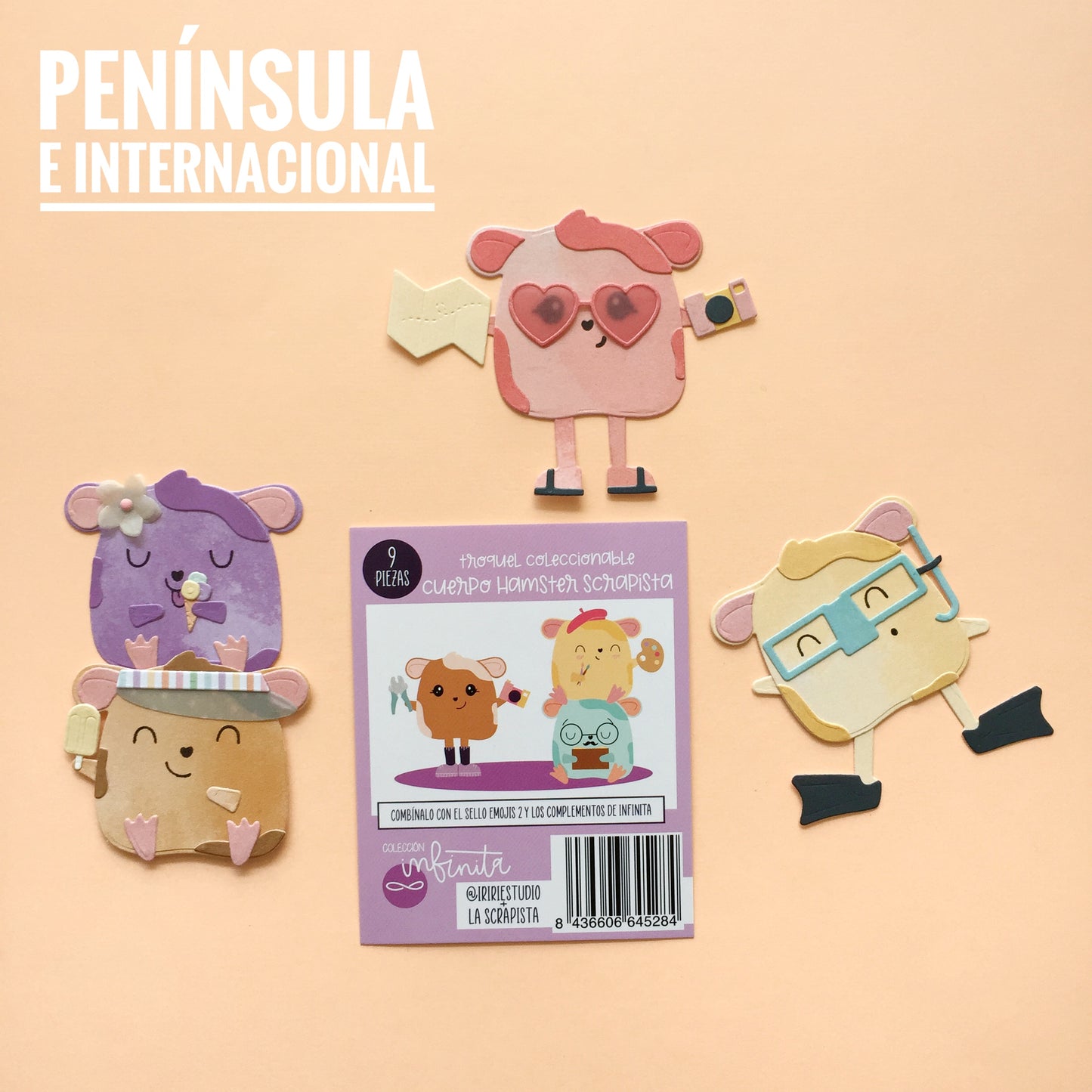 PENINSULA E INTERNACIONAL - TROQUEL COLECCIONABLE HAMSTER SCRAPISTA - COL. INFINITA - SCRAPBOOKING