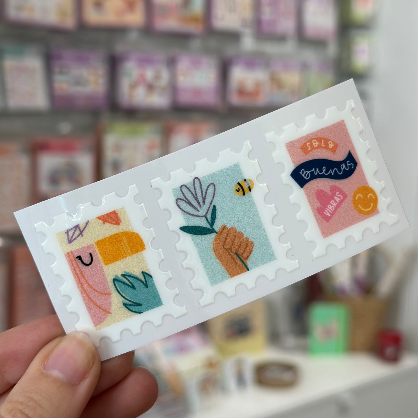 PEGATINA DTF UV SELLO POSTAL CAIPIRIÑA - IMPERDIBLE - SCRAPBOOKING