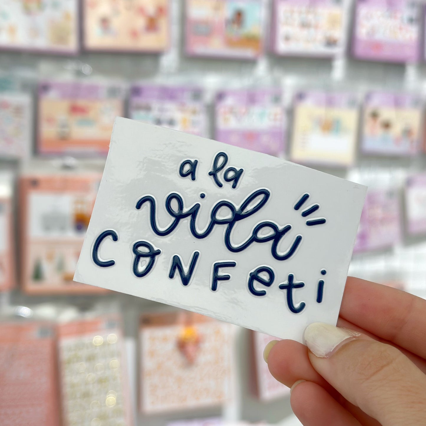 PEGATINA DTF UV A LA VIDA CONFETI - IMPERDIBLES - SCRAPBOOKING