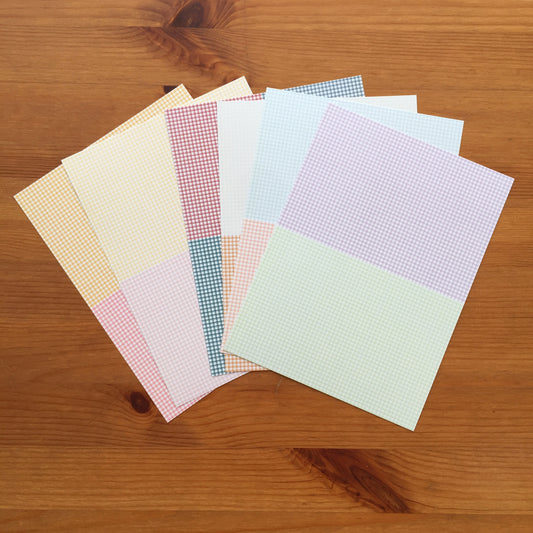 PAPELES MINI ESTAMPADOS VICHY - COLEC. INFINITA - SCRAPBOOKING