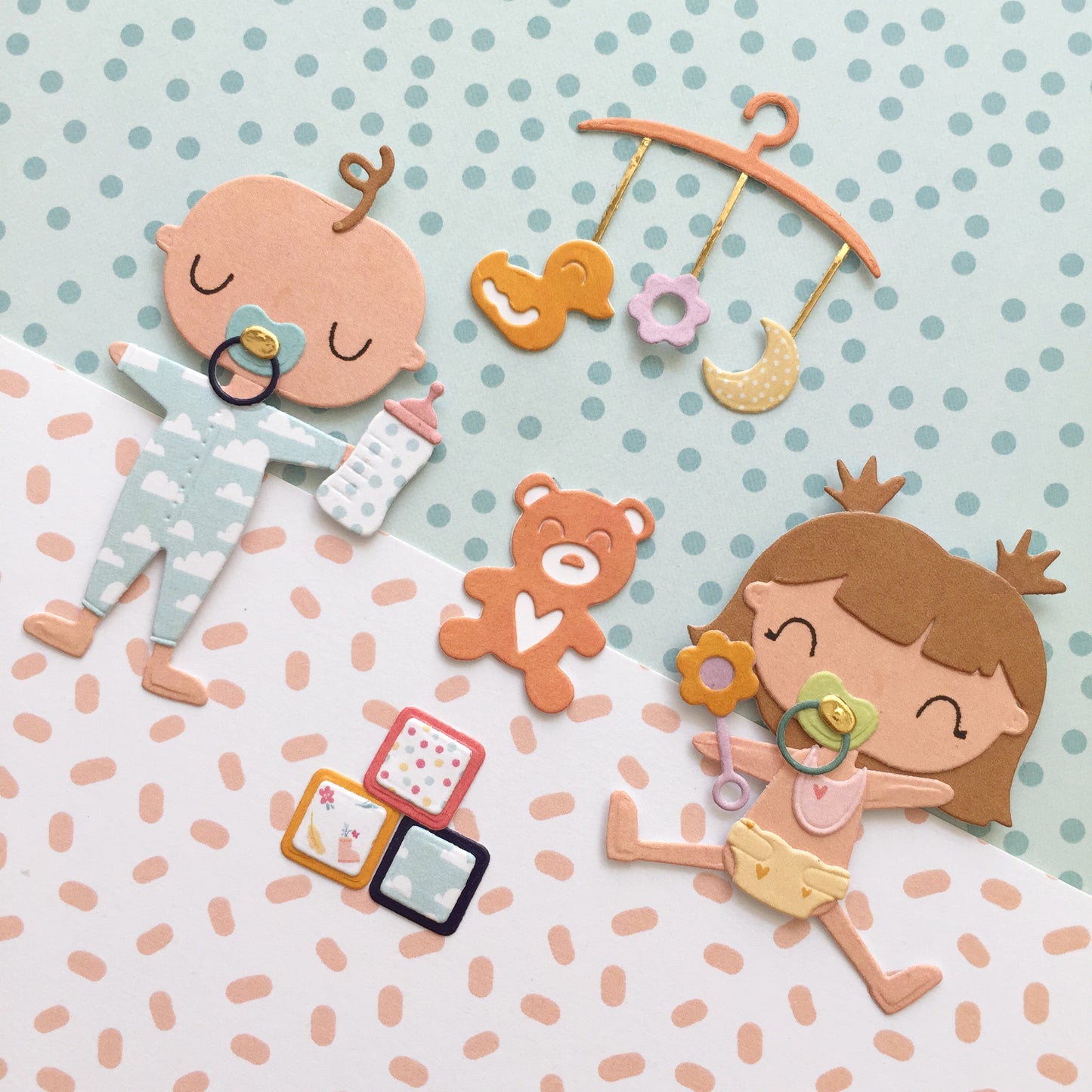 TROQUEL COMPLEMENTOS BEBÉ NOA - COL. INFINITA - SCRAPBOOKING - NOVEDAD