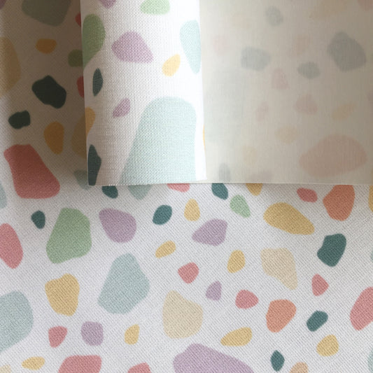 TELA DE ENCUADERNAR EN ROLLO TERRAZO RETRO - SCRAPBOOKING