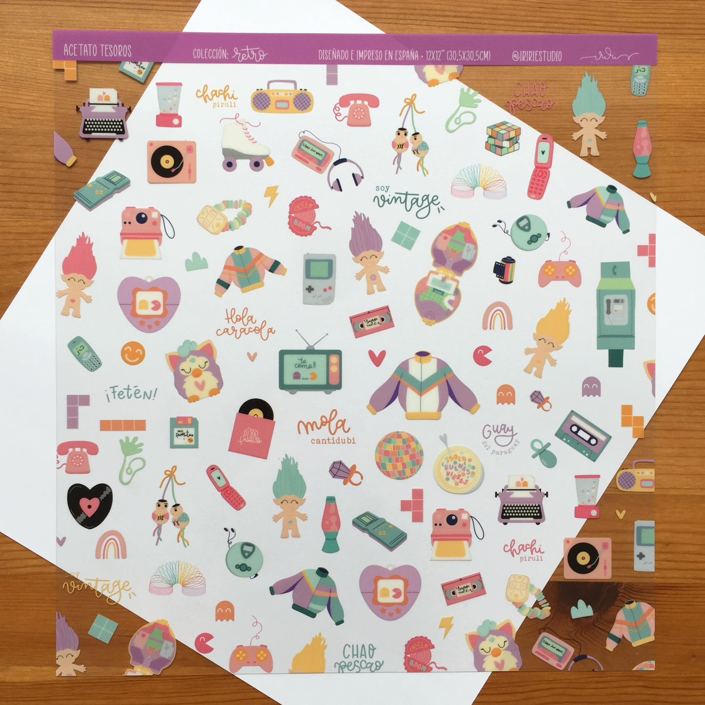 ACETATO TESOROS - RETRO - SCRAPBOOKING