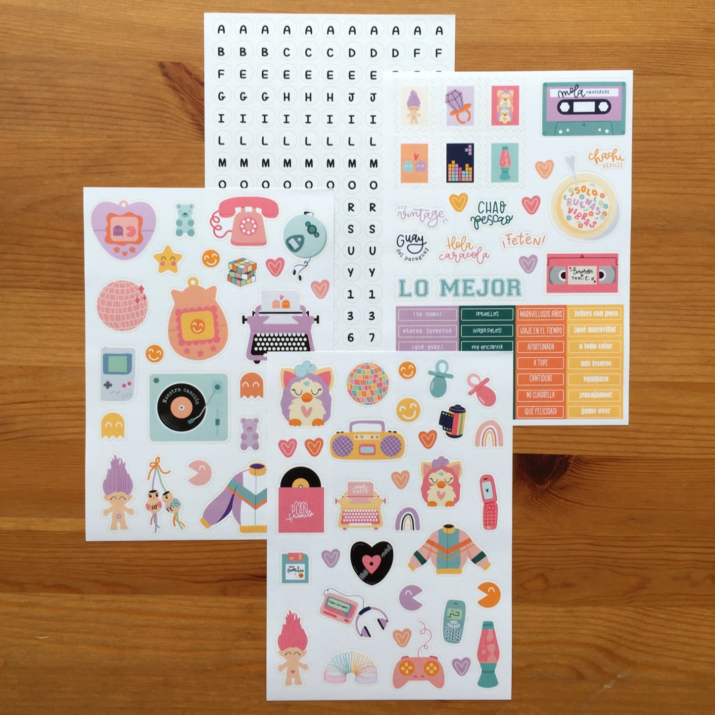 PEGATINAS RETRO - SCRAPBOOKING