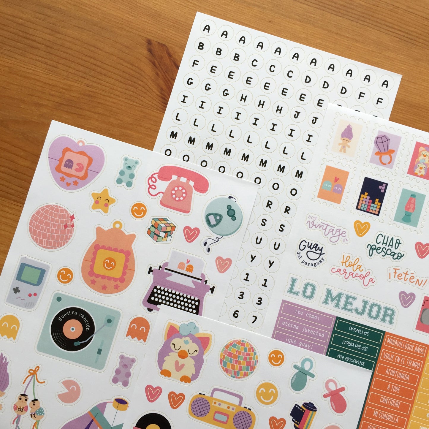 PEGATINAS RETRO - SCRAPBOOKING