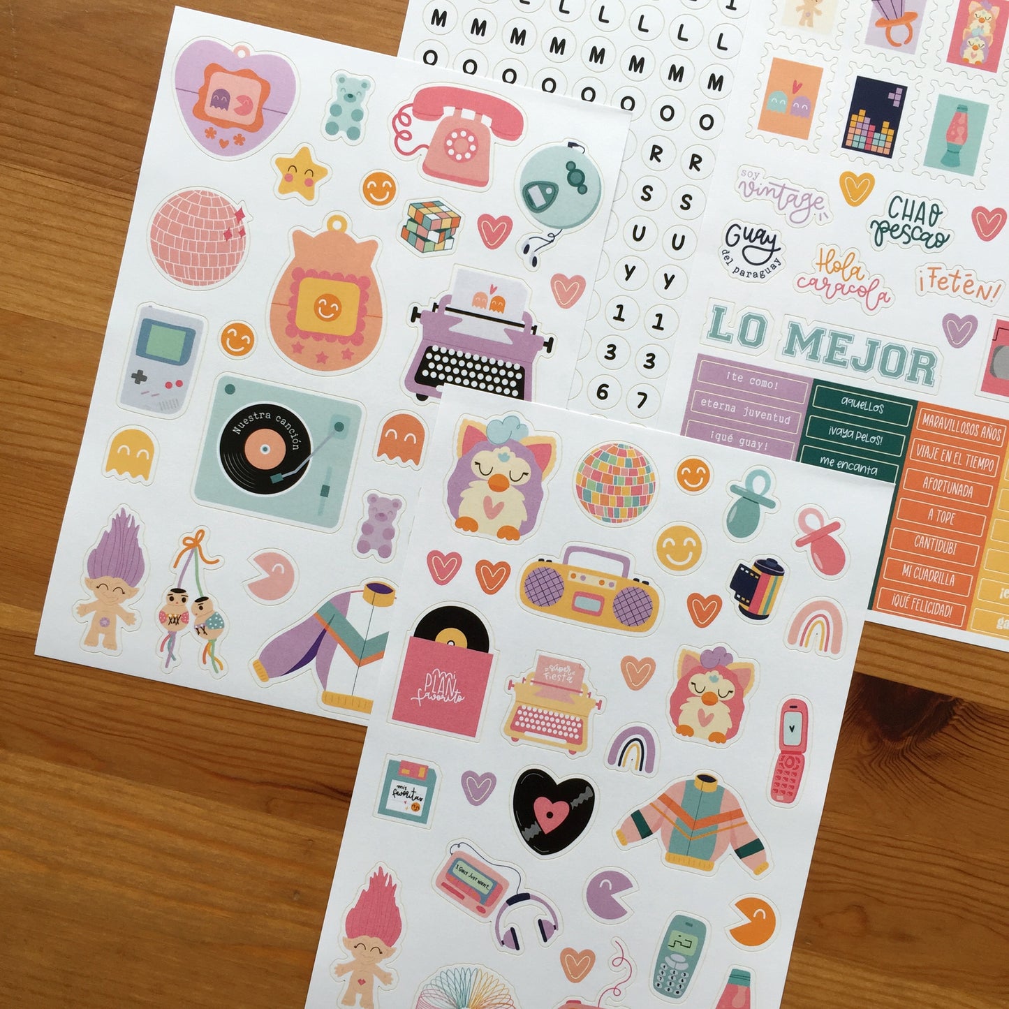 PEGATINAS RETRO - SCRAPBOOKING