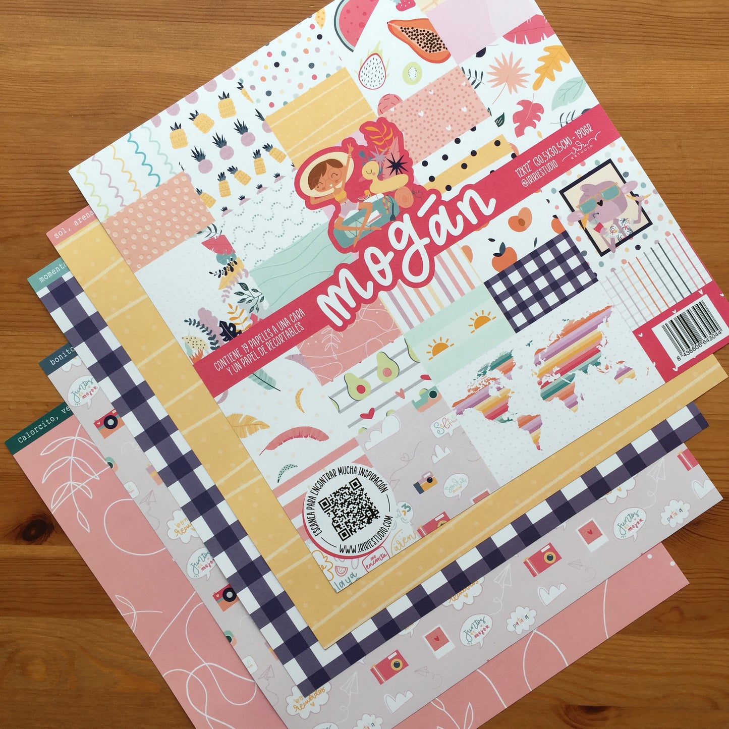 KIT 20 PAPELES MOGÁN 12X12" - COLEC. FÉNIX - REPO BAJO PEDIDO - SCRAPBOOKING