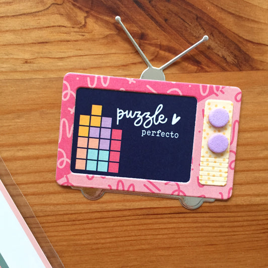 TROQUEL TELEVISOR - RETRO - SCRAPBOOKING