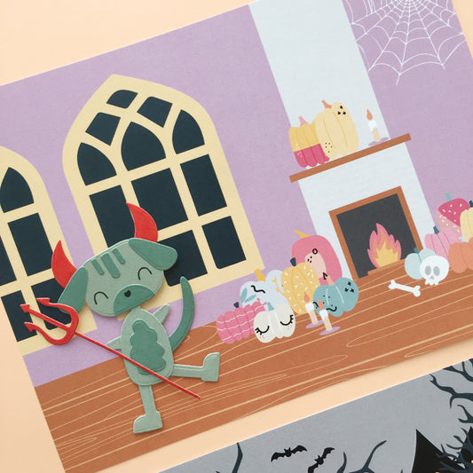 PAPELES FONDOS HALLOWEEN - COLEC. INFINITA - SCRAPBOOKING