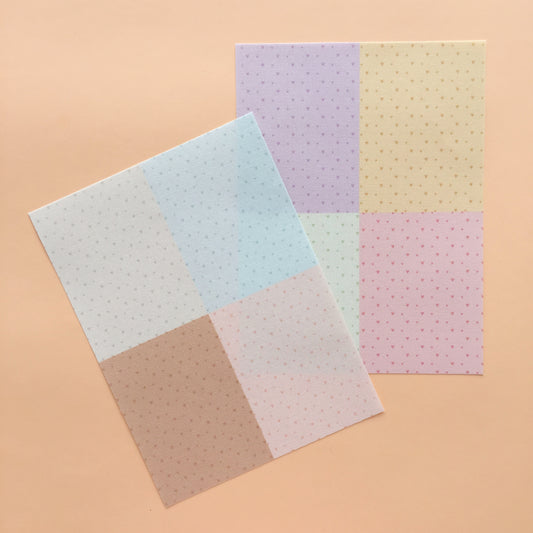 KIT 2 TELAS MINI CORAZONES 6X8"- COLEC. INFINITA - SCRAPBOOKING