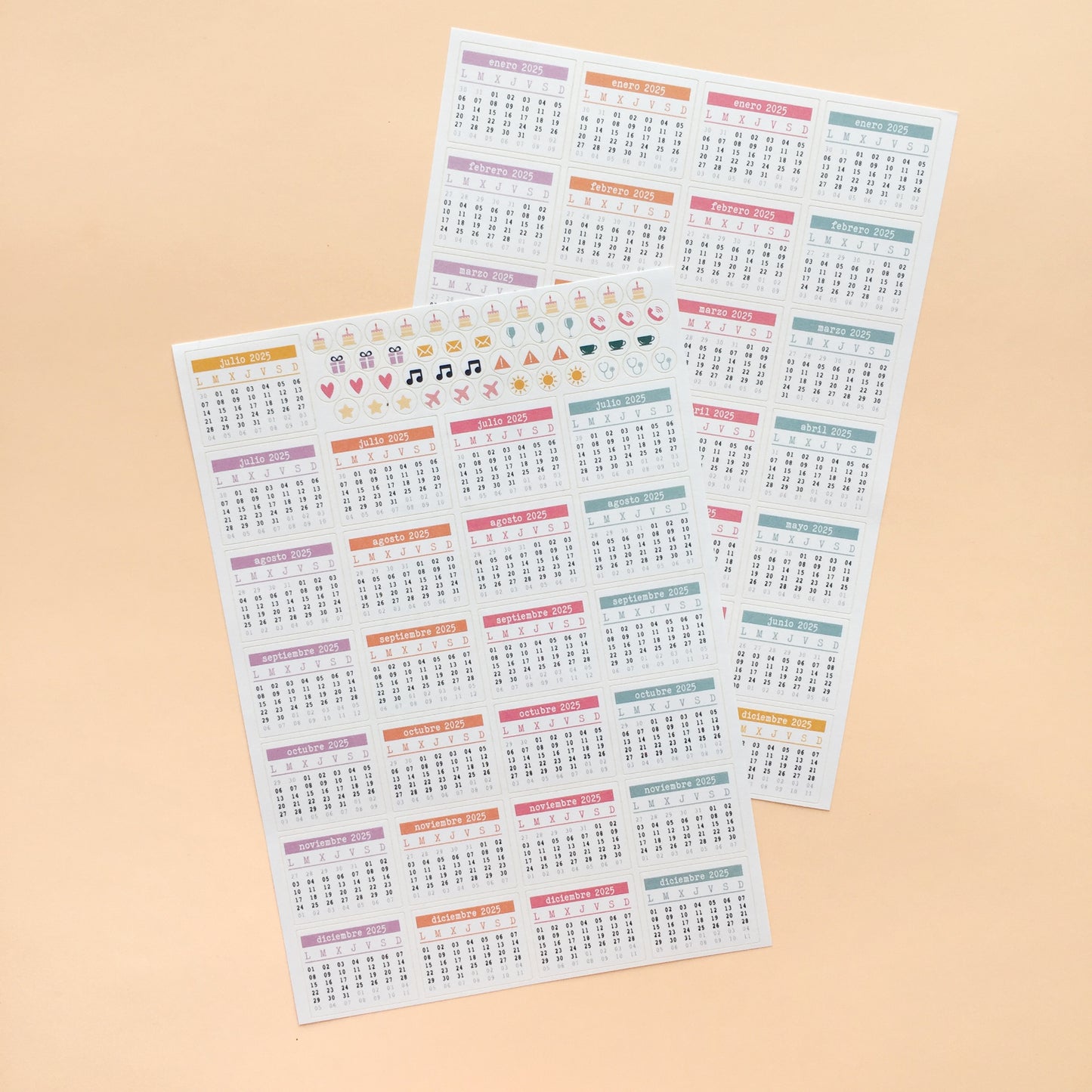 PEGATINAS MI PLAN 2025 - ORGANIZACIÓN - IMPERDIBLES - SCRAPBOOKING