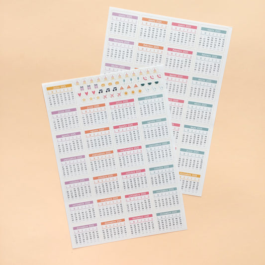 PEGATINAS MI PLAN 2025 - ORGANIZACIÓN - IMPERDIBLES - SCRAPBOOKING