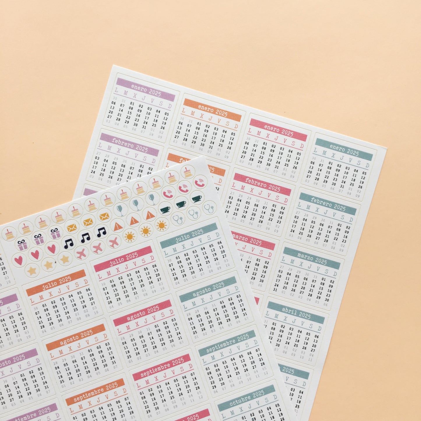 PEGATINAS MI PLAN 2025 - ORGANIZACIÓN - IMPERDIBLES - SCRAPBOOKING