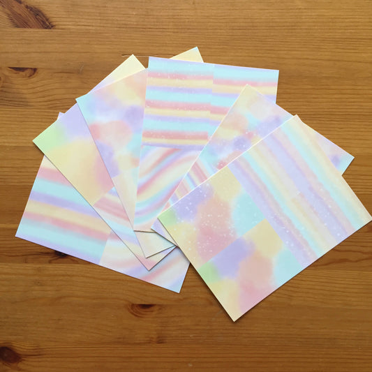 PAPELES MINI ESTAMPADOS FANTASÍA - COLEC. INFINITA - SCRAPBOOKING