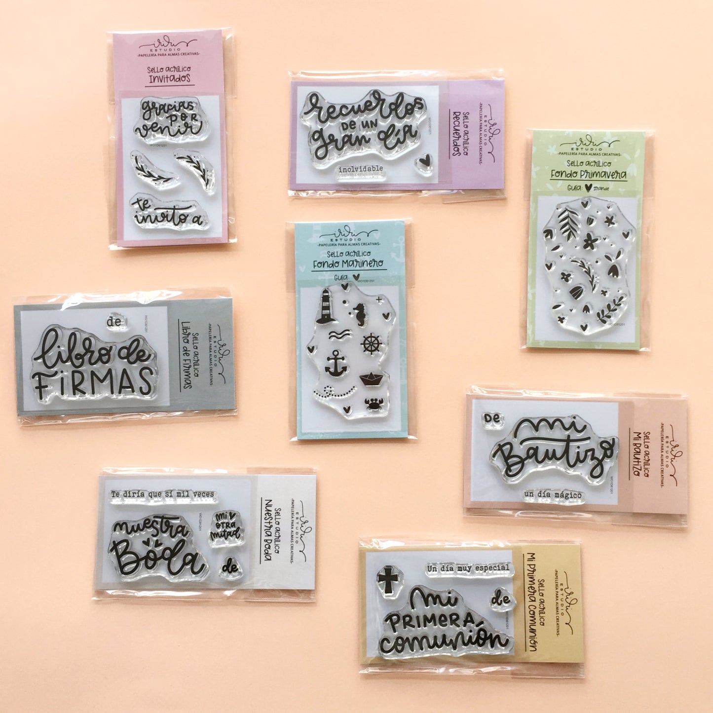PACK 8 SELLOS (5X7) - BBC Y EVENTOS - IMPERDIBLES - SCRAPBOOKING
