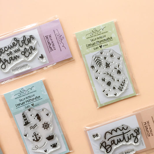 PACK 8 SELLOS (5X7) - BBC Y EVENTOS - IMPERDIBLES - SCRAPBOOKING