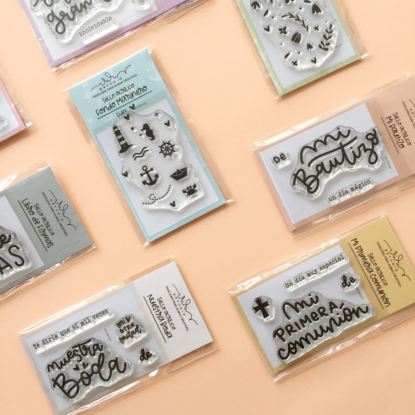 PACK 8 SELLOS (5X7) - BBC Y EVENTOS - IMPERDIBLES - SCRAPBOOKING