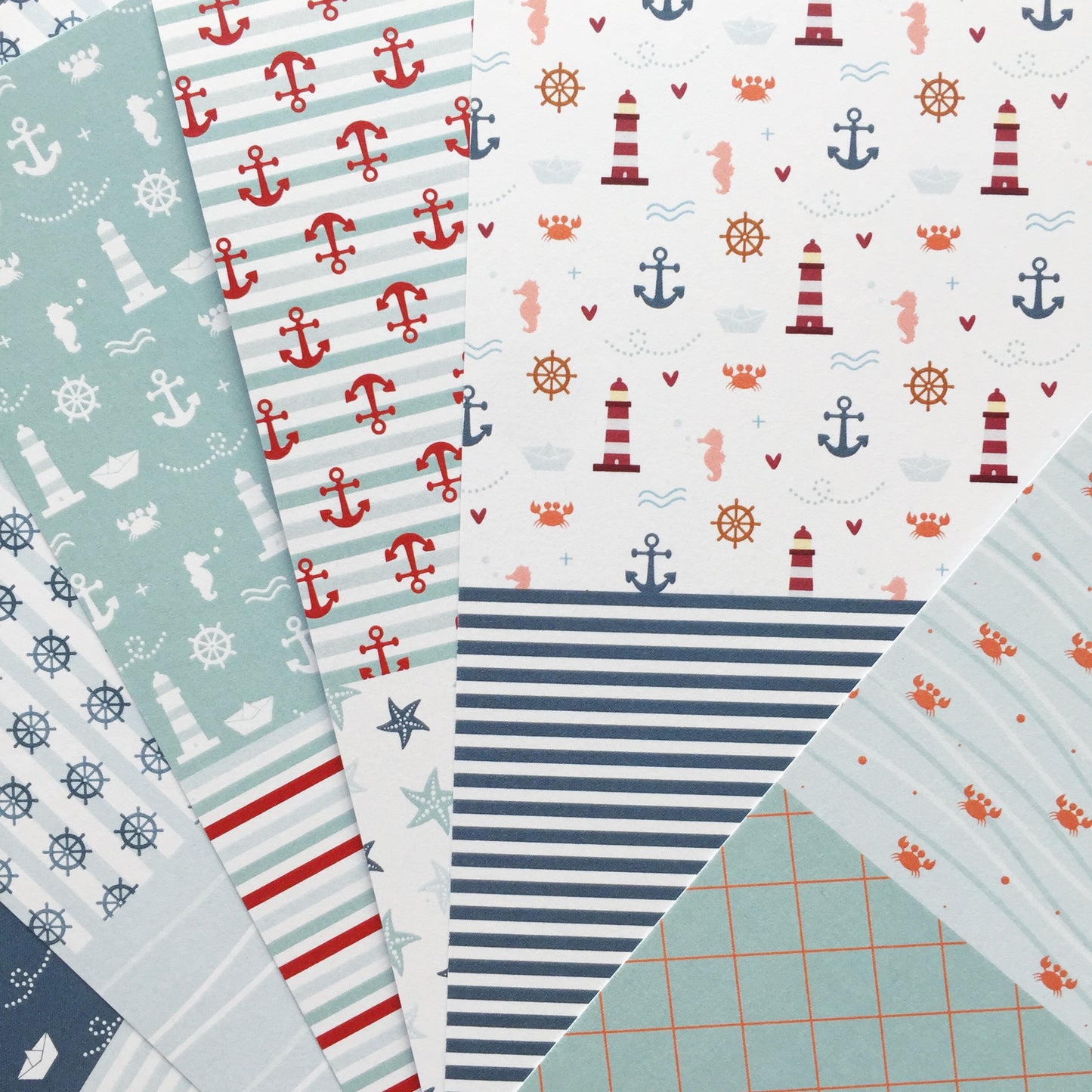 MINI ESTAMPADOS MARINERO - BBC Y EVENTOS - COLEC. INFINITA - SCRAPBOOKING