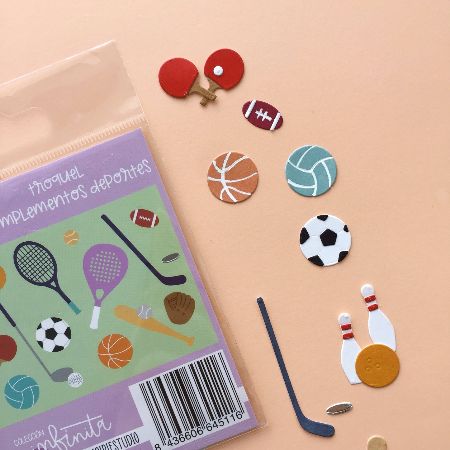TROQUEL COMPLEMENTOS DEPORTES - BBC Y EVENTOS - COL. INFINITA - SCRAPBOOKING