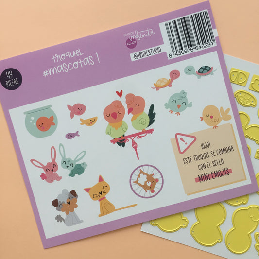 TROQUEL MASCOTAS 1 - COL. INFINITA - SCRAPBOOKING