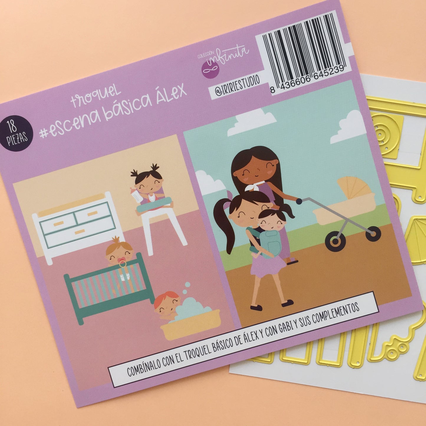 PACK ALEX ( 2 TROQUELES + SELLO MINI EMOJIS) - COL. INFINITA - SCRAPBOOKING