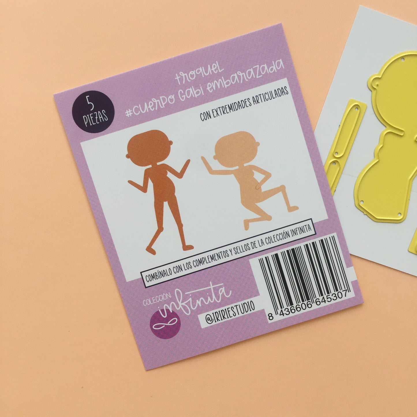 PACK GABI EMBARAZADA (2 TROQUELES + SELLO EMOJIS2) - COL. INFINITA - SCRAPBOOKING