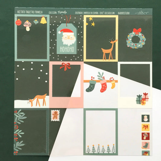 ACETATO TARJETAS FRANELA - SCRAPBOOKING