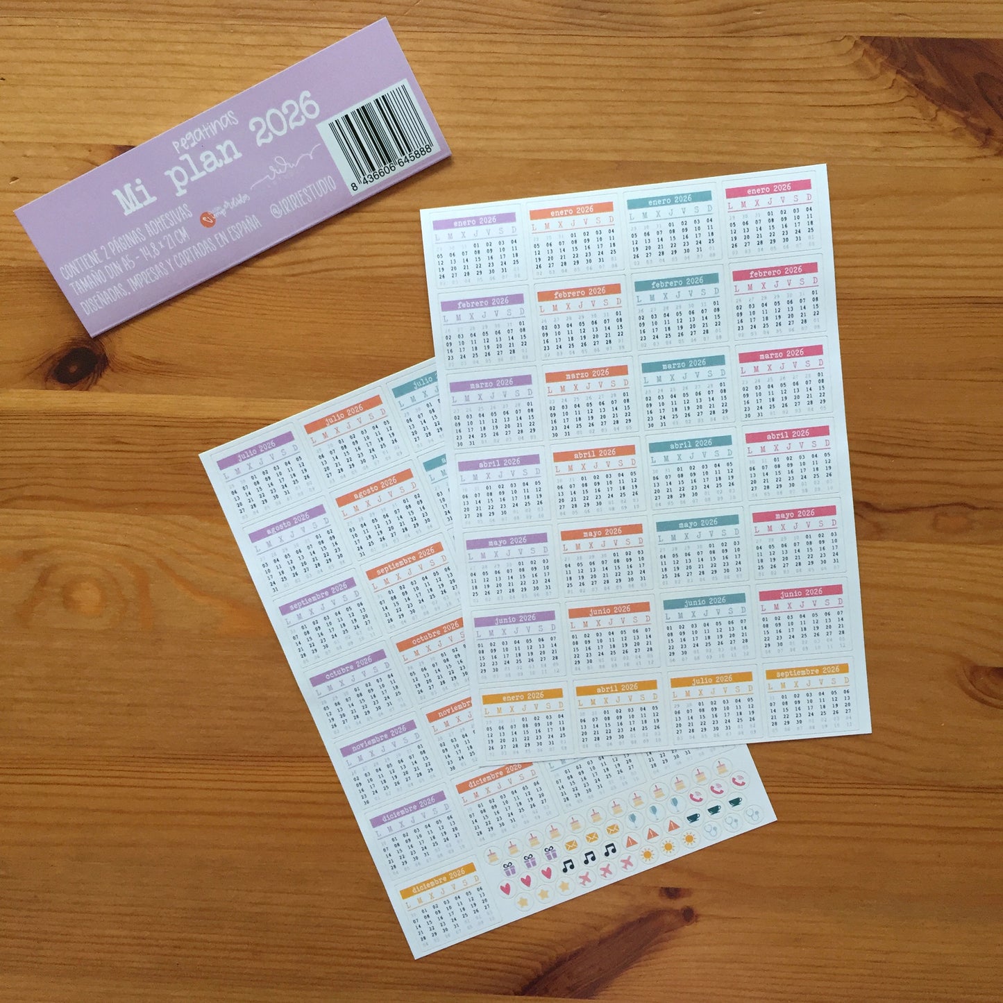 PEGATINAS MI PLAN 2026 - ORGANIZACIÓN - IMPERDIBLES - SCRAPBOOKING