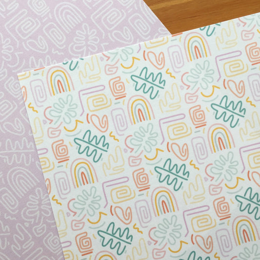 PACK 2 TELAS DE ENCUADERNAR ÉTNICA - CAIPIRIÑA - SCRAPBOOKING