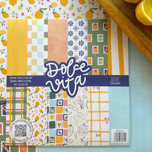 KIT 12 PAPELES DOLCE VITA - 12X12" 1 CARA - SCRAPBOOKING