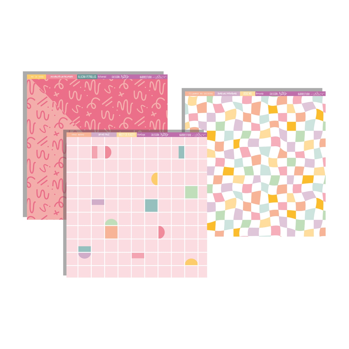 KIT 12 PAPELES RETRO - 12X12" 1 CARA - SCRAPBOOKING