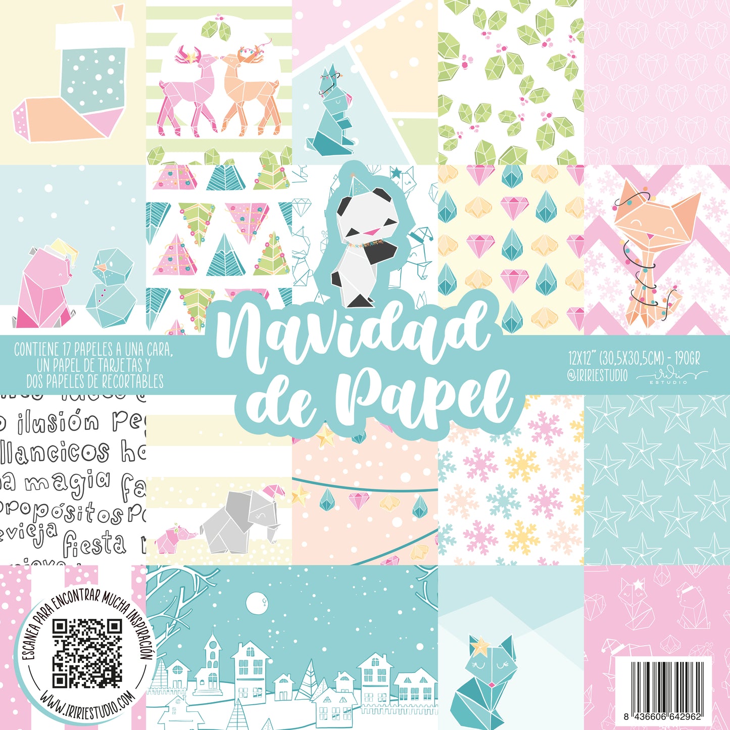 KIT 20 PAPELES NAVIDAD DE PAPEL 12X12" - REPO BAJO PEDIDO - SCRAPBOOKING