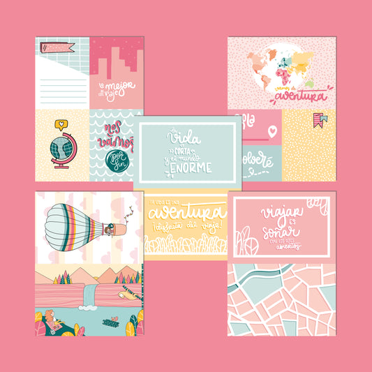 PACK TARJETAS AVENTURA - REPO BAJO PEDIDO - SCRAPBOOKING