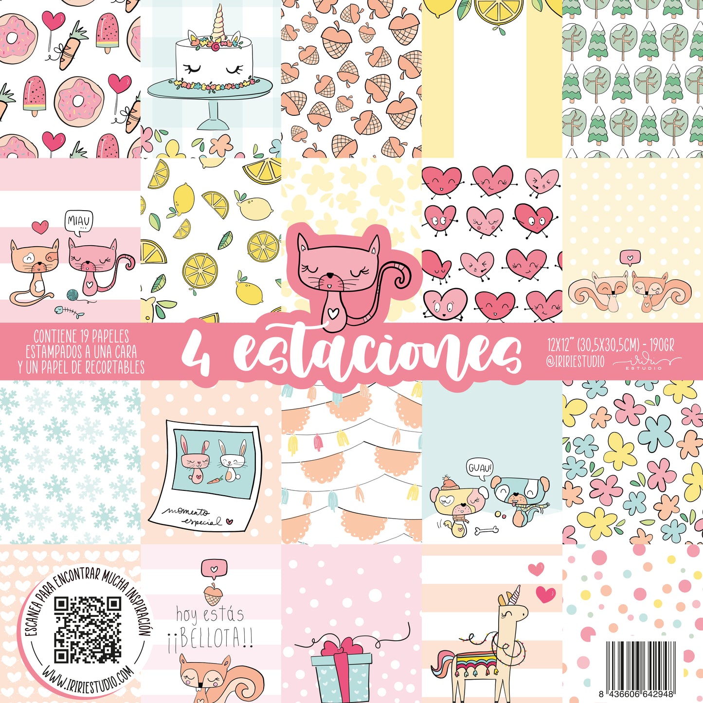 KIT 20 PAPELES 4 ESTACIONES 12X12" - REPO BAJO PEDIDO - SCRAPBOOKING