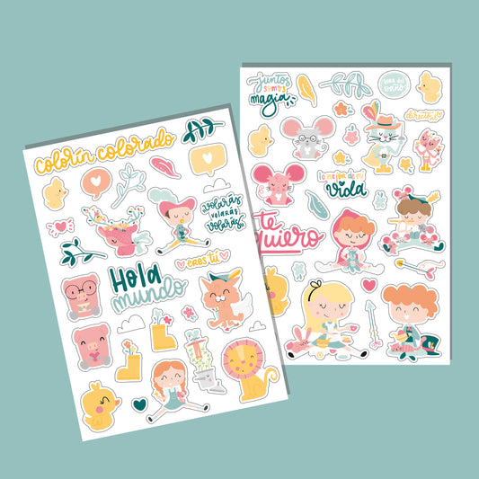 PEGATINAS COLORÍN COLORADO - SCRAPBOOKING