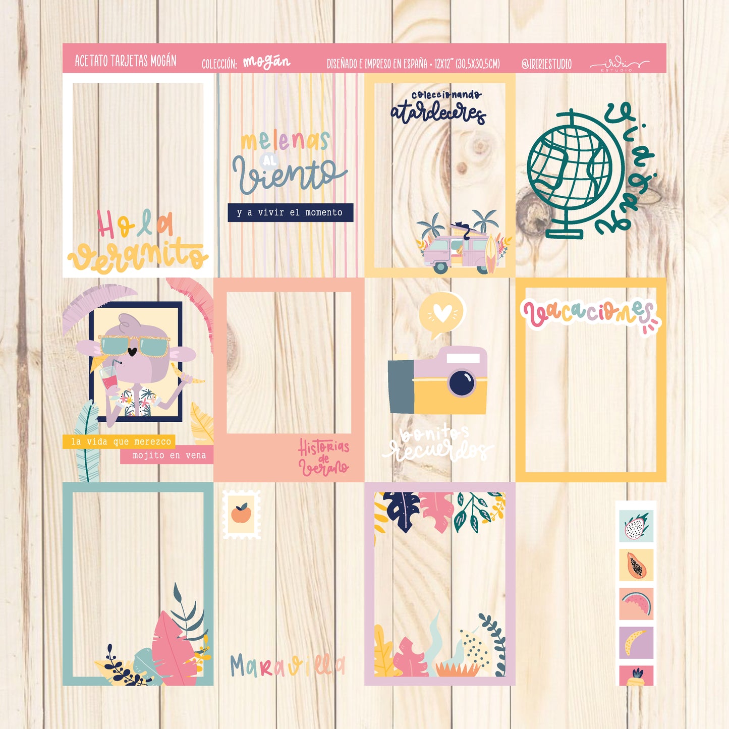ACETATO TARJETAS MOGÁN - MOGÁN - REPO BAJO PEDIDO - SCRAPBOOKING