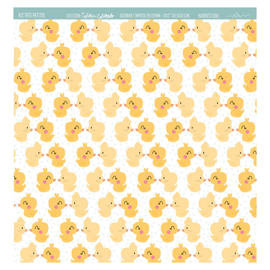 ACETATO PATITOS - COLORÍN COLORADO - REPO BAJO PEDIDO - SCRAPBOOKING