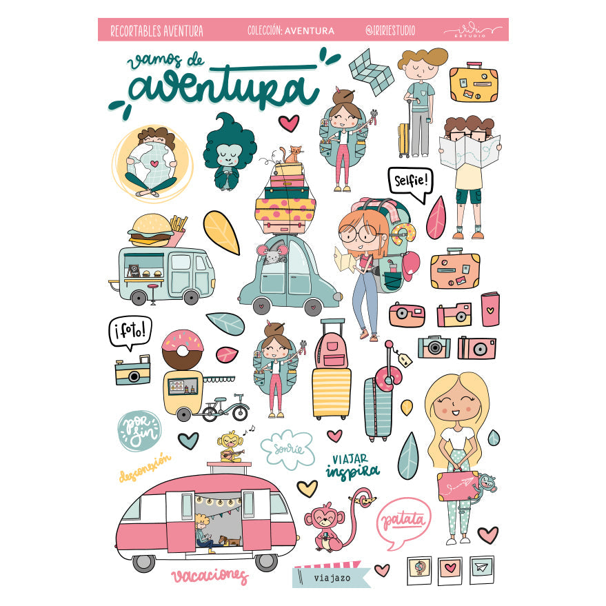 RECORTABLES AVENTURA - (NO SON DIE CUTS ) - REPO BAJO PEDIDO - SCRAPBOOKING