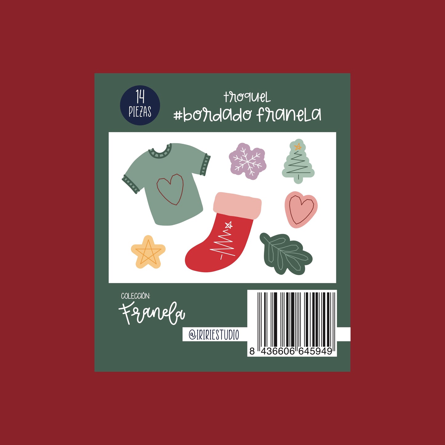 RESERVA TROQUEL BORDADO FRANELA - IMPERDIBLES - SCRAPBOOKING