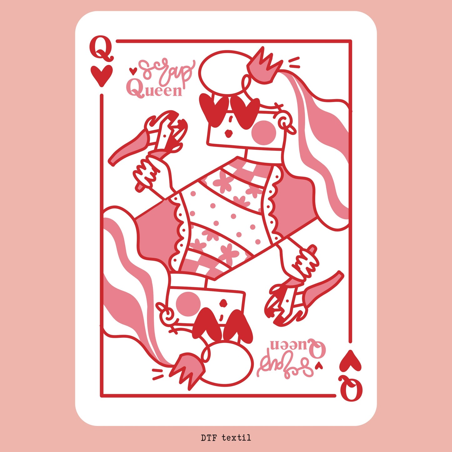 PEGATINA DTF TEXTIL CARTA SCRAP QUEEN - SCRAPBOOKING