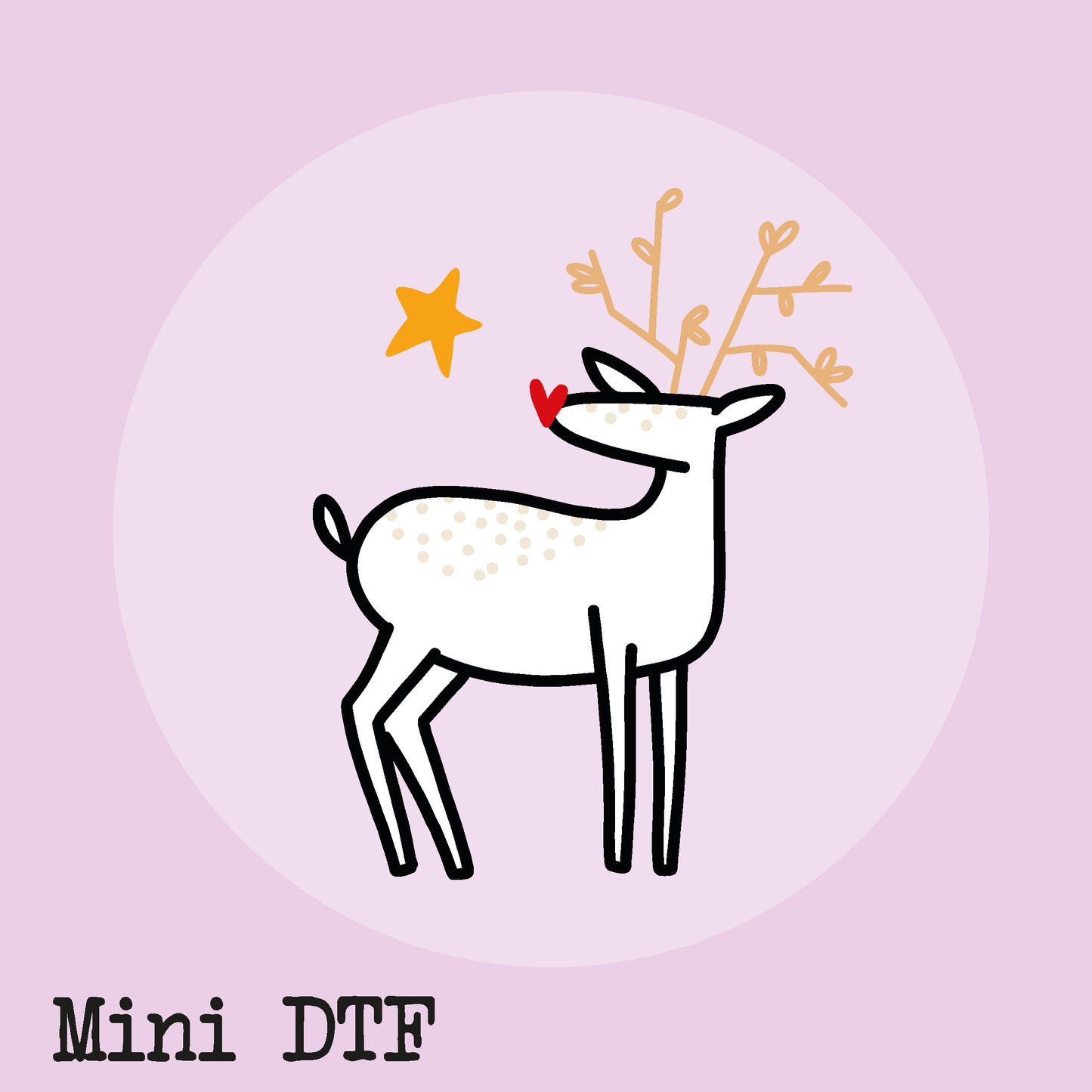 MINI PEGATINA CIERVO DTF - IMPERDIBLES - SCRAPBOOKING