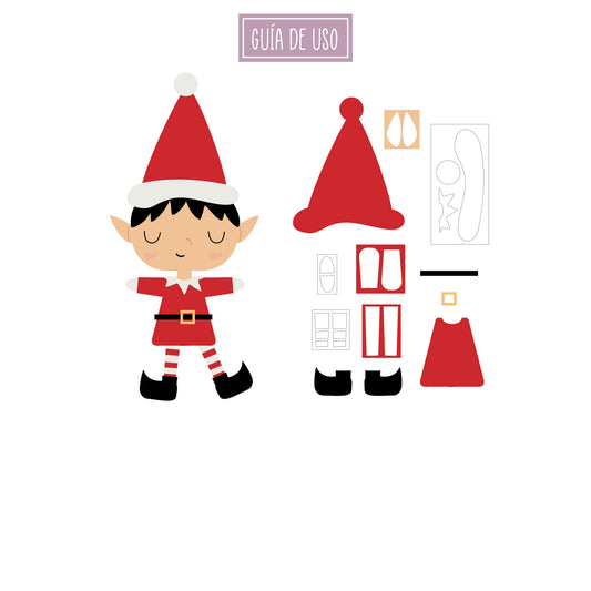 TROQUEL ROPA ELFO NOA - FRANELA - COL. INFINITA - SCRAPBOOKING