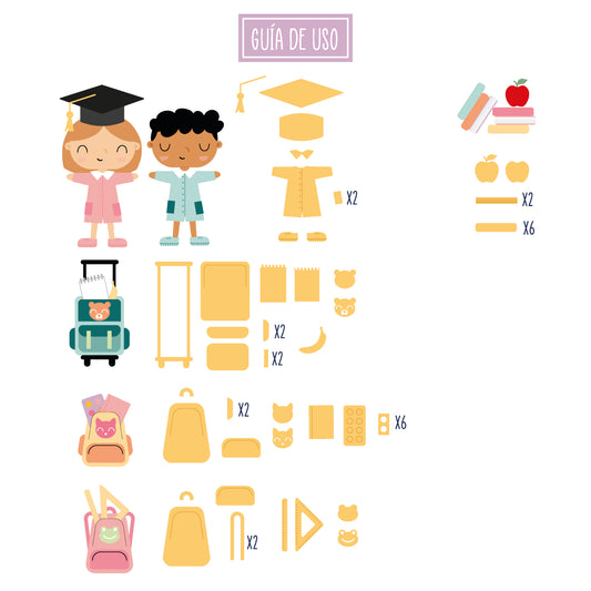 TROQUEL COMPLEMENTOS COLEGIO - COL. INFINITA - SCRAPBOOKING